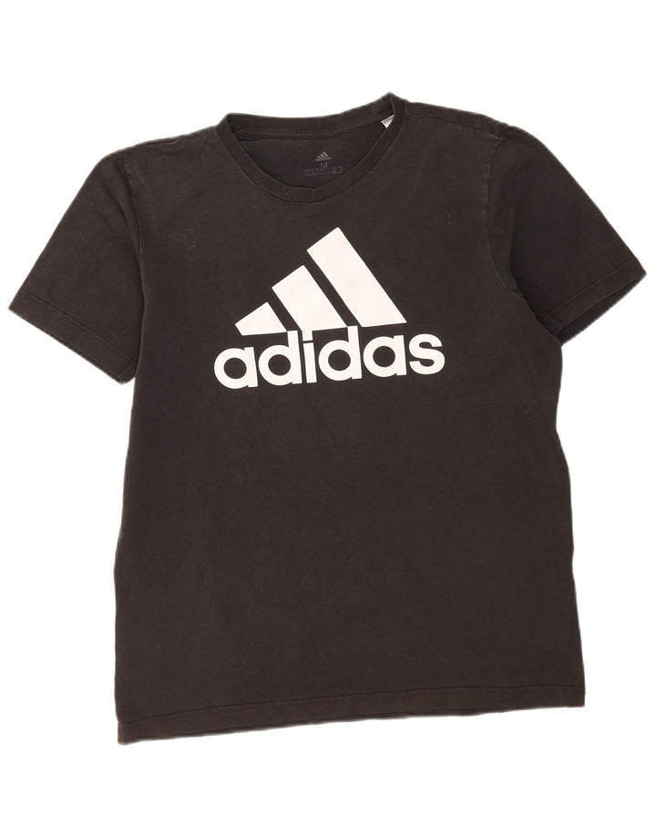 Adidas Herren Grafik T-Shirt Top Medium Schwarz Baumwolle