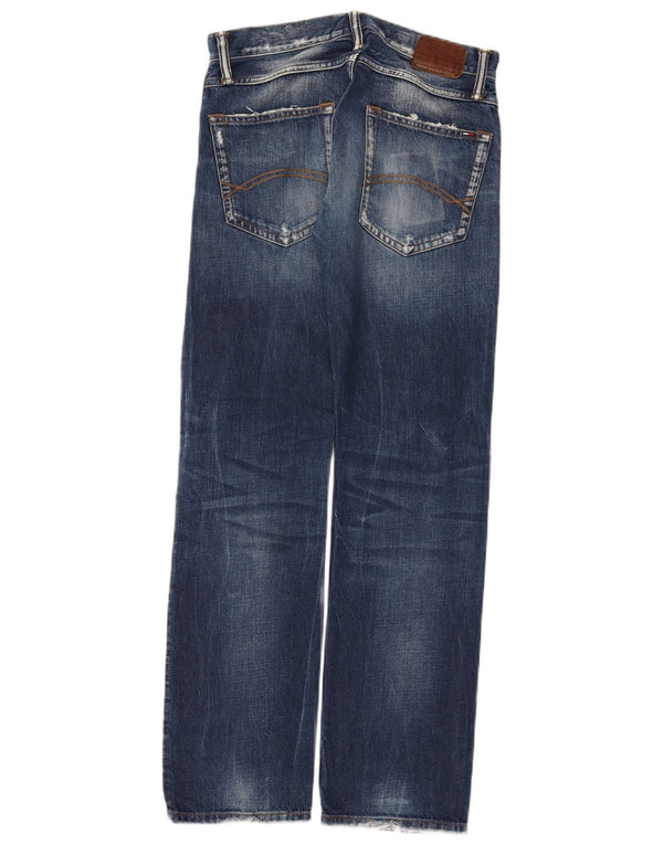 Tommy Hilfiger Damen Ryder Distressed Regular Straight Jeans W29 L32 Blau