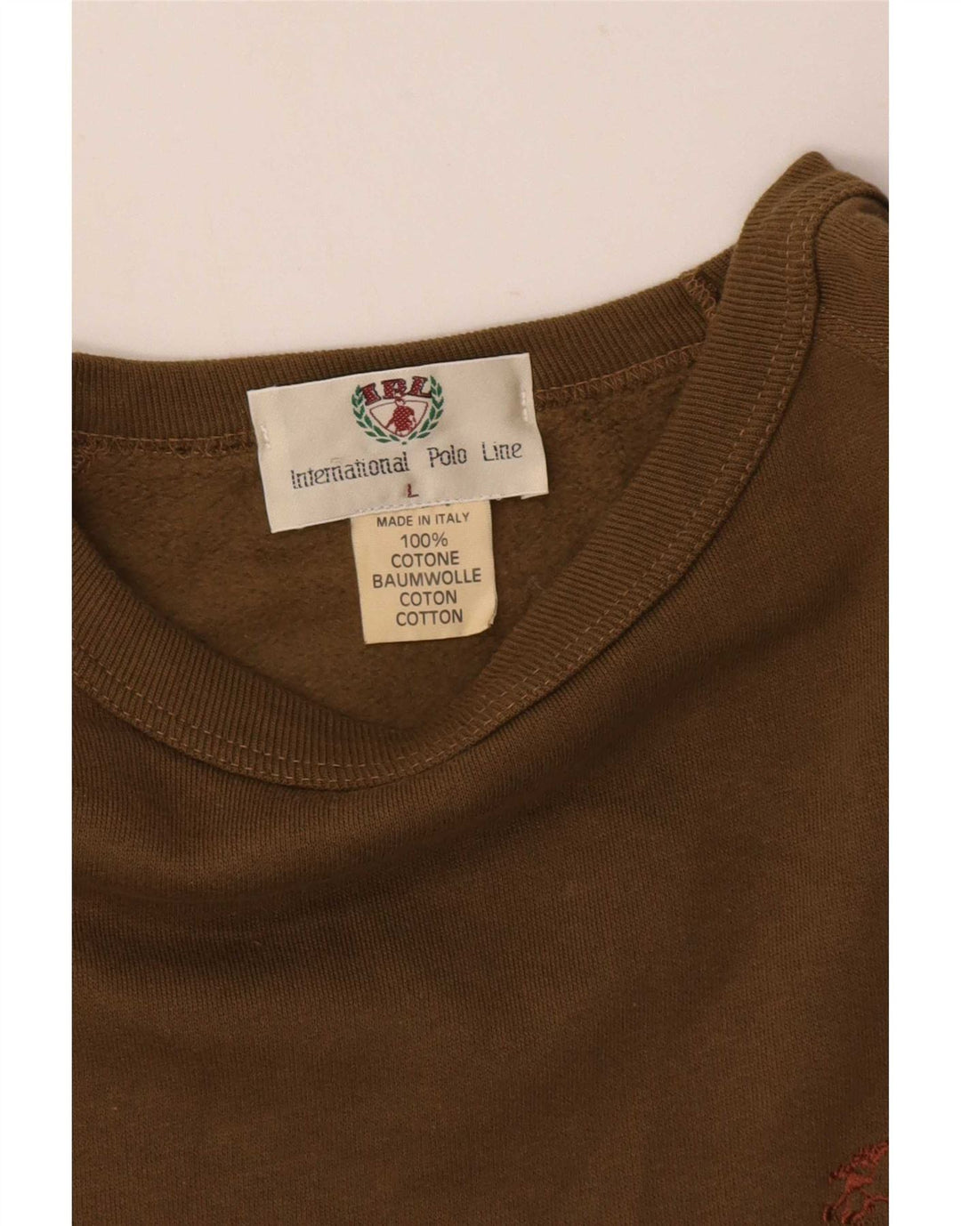 Vintage Herren Sweatshirt Pullover Große braune Baumwolle
