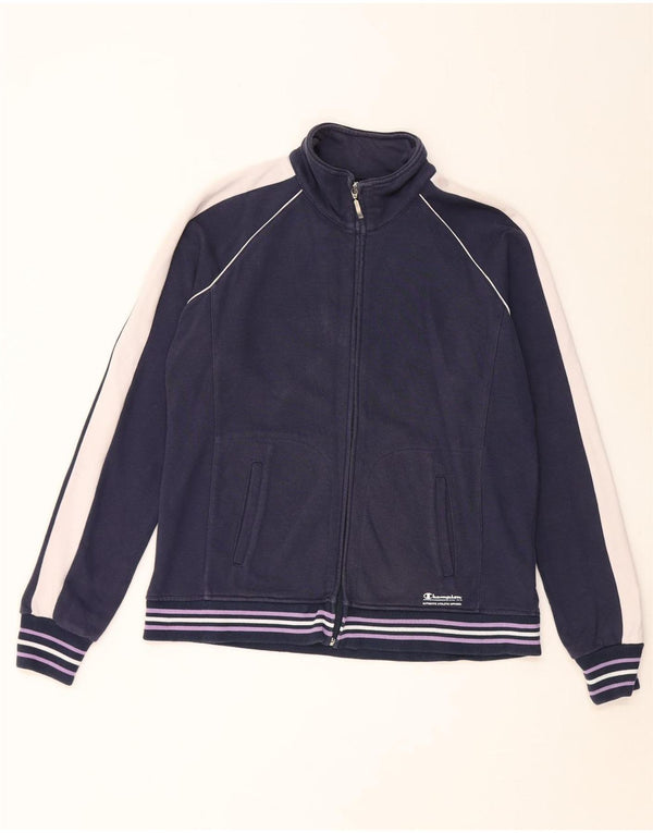 Champion Damen-Trainingsanzugoberteil, UK 16, Größe L, Marineblau, Farbblock