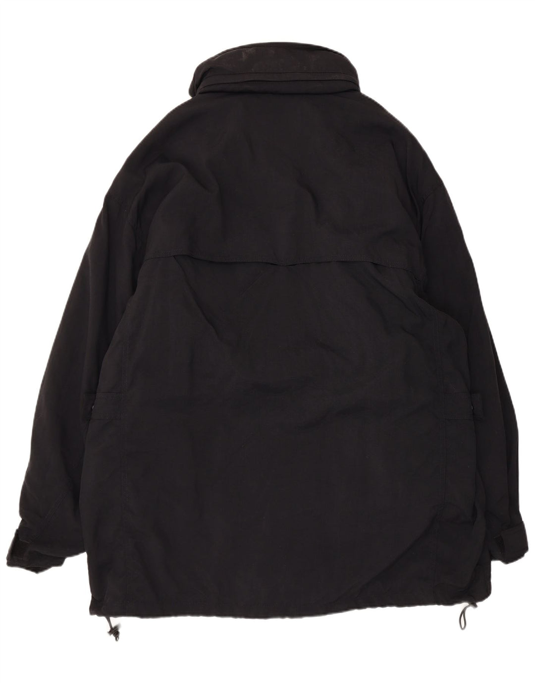 Vintage Herren Utility Jacke IT 54 2XL Schwarz Nylon