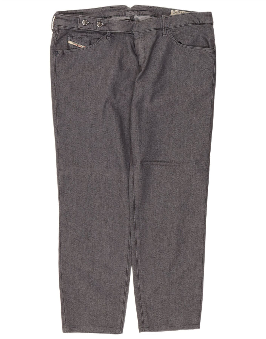 Diesel Damen Straight Jeans W32 L26 Graue Baumwolle