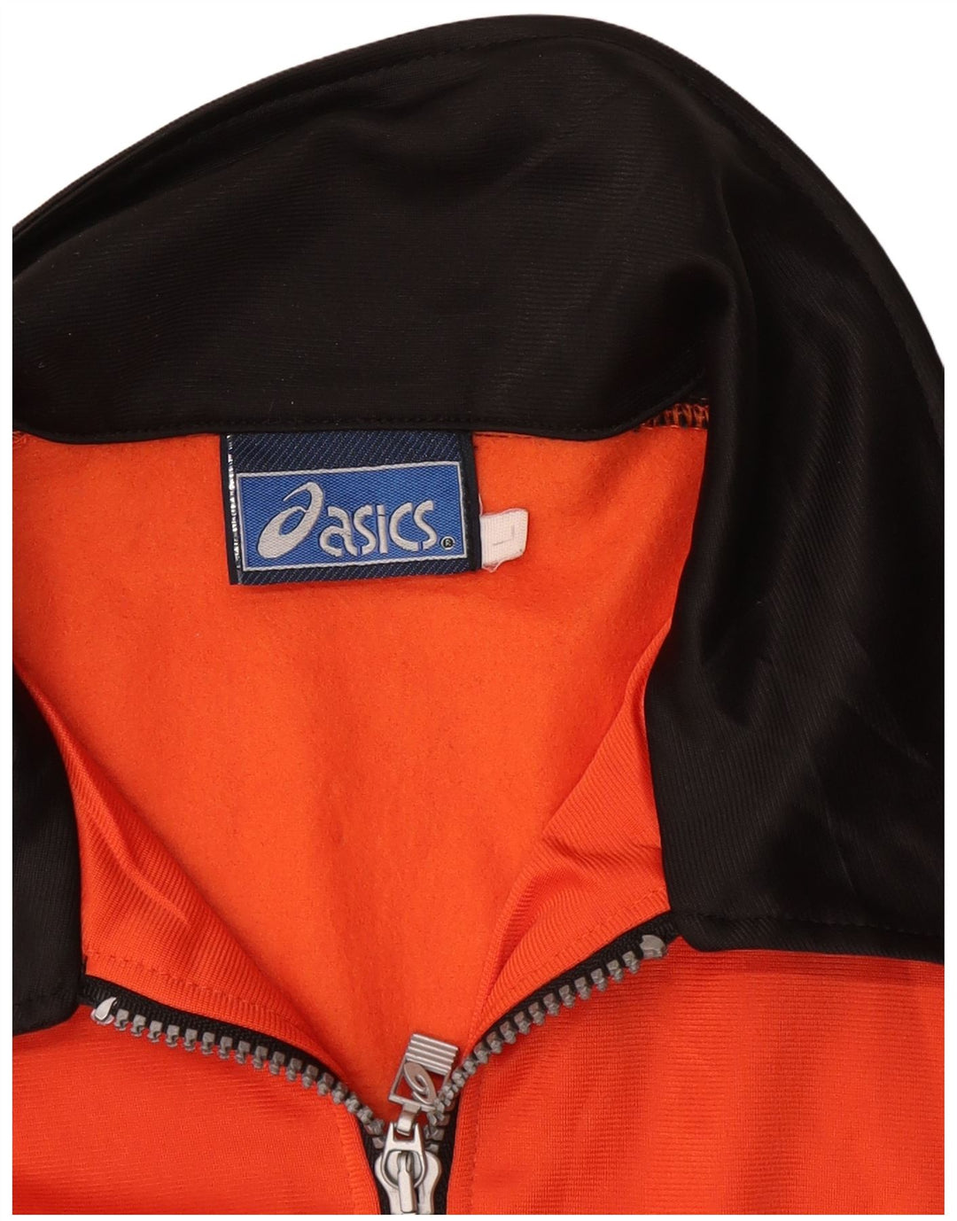 Asics Damen Grafik-Trainingsanzug-Oberteiljacke UK 16 Large Orange Colourblock