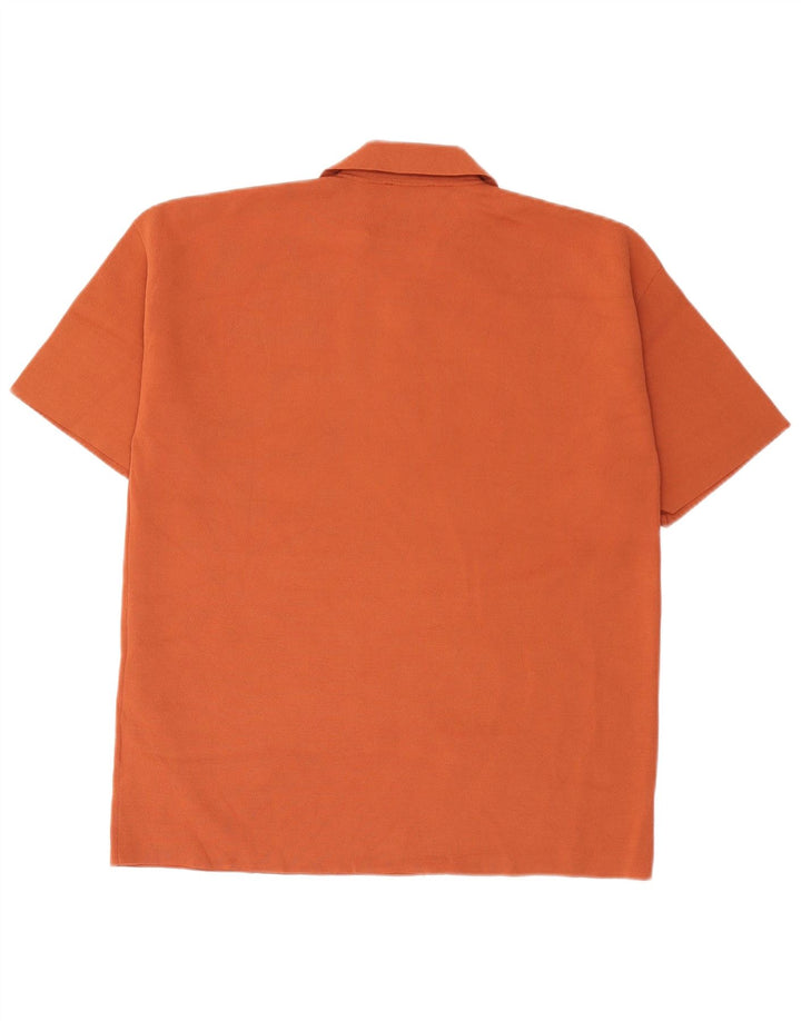Cos Herren Poloshirt Small Orange Viskose