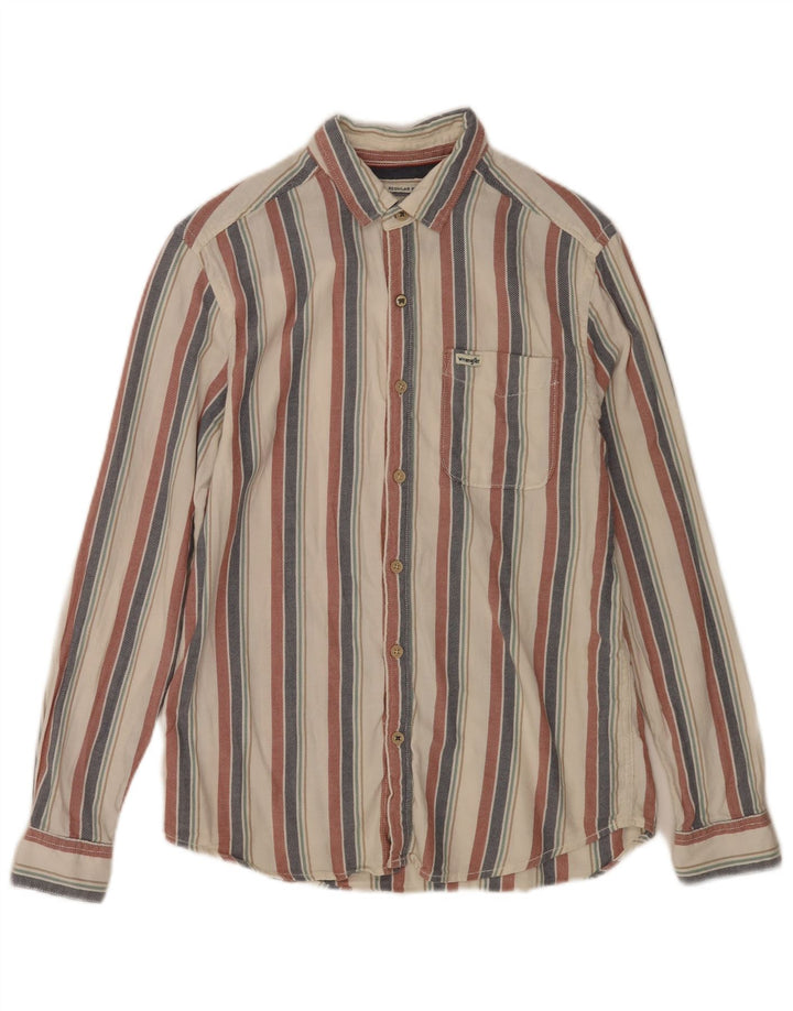 Wrangler Herren-Hemd in normaler Passform, klein, mehrfarbig, gestreift, aus Baumwolle