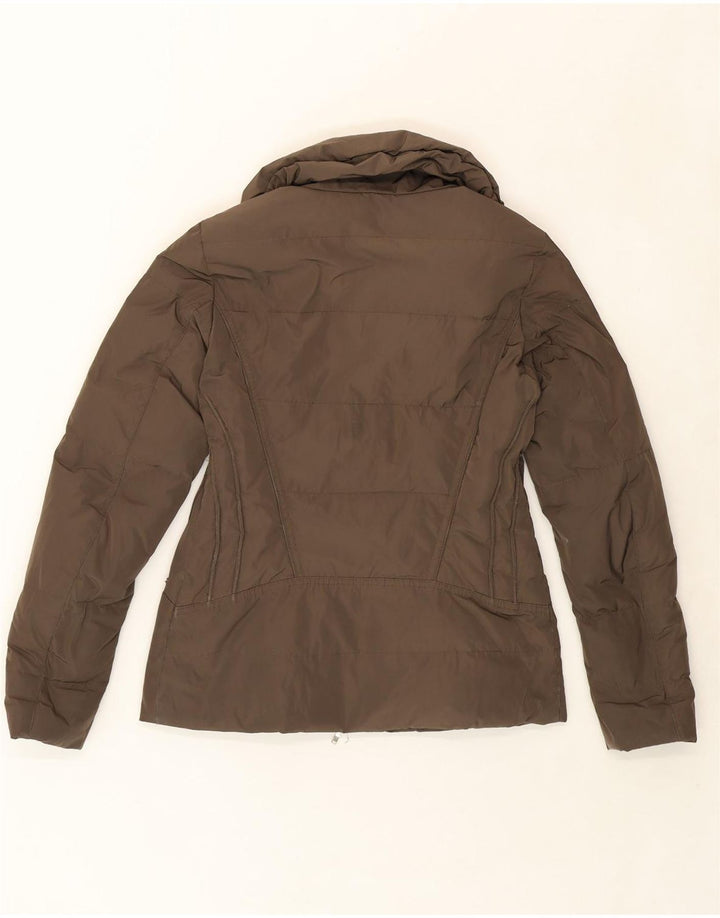 TRUSSARDI JEANS Womens Padded Jacket IT 44 Medium Brown Polyester Vintage Trussardi Jeans and Second-Hand Trussardi Jeans from Messina Hembry 