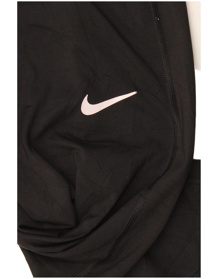 NIKE Womens Dri Fit Graphic Leggings UK 10 Small Schwarz Polyester