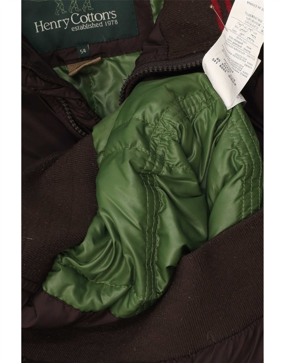 Henry Cottons Herren Bomberjacke IT 54 2XL Braunes Polyamid