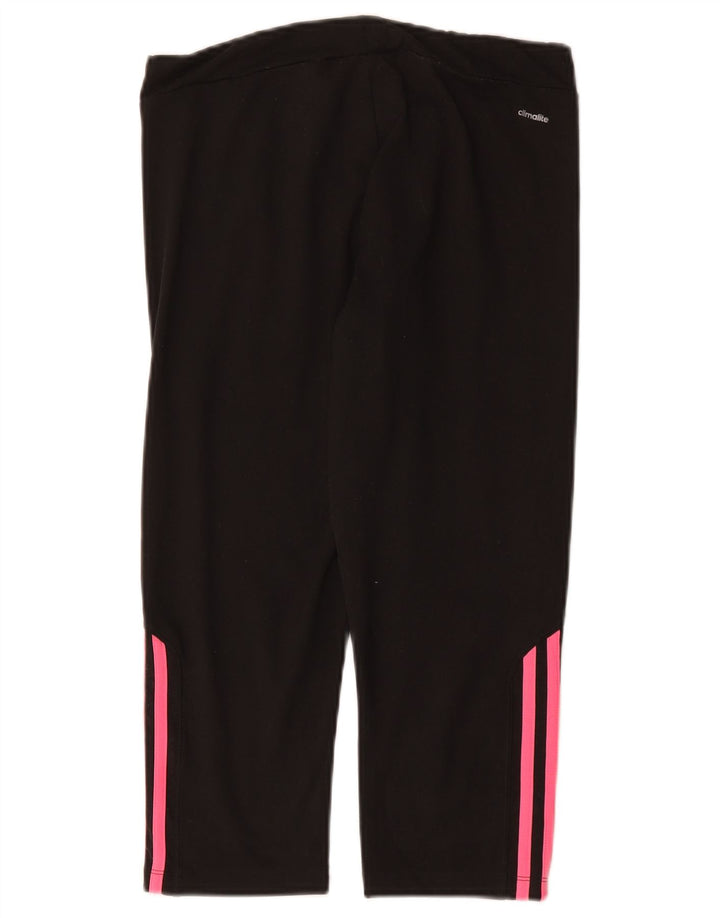 Adidas Damen Climalite Capri Leggings UK 12/14 Medium Schwarz Polyester