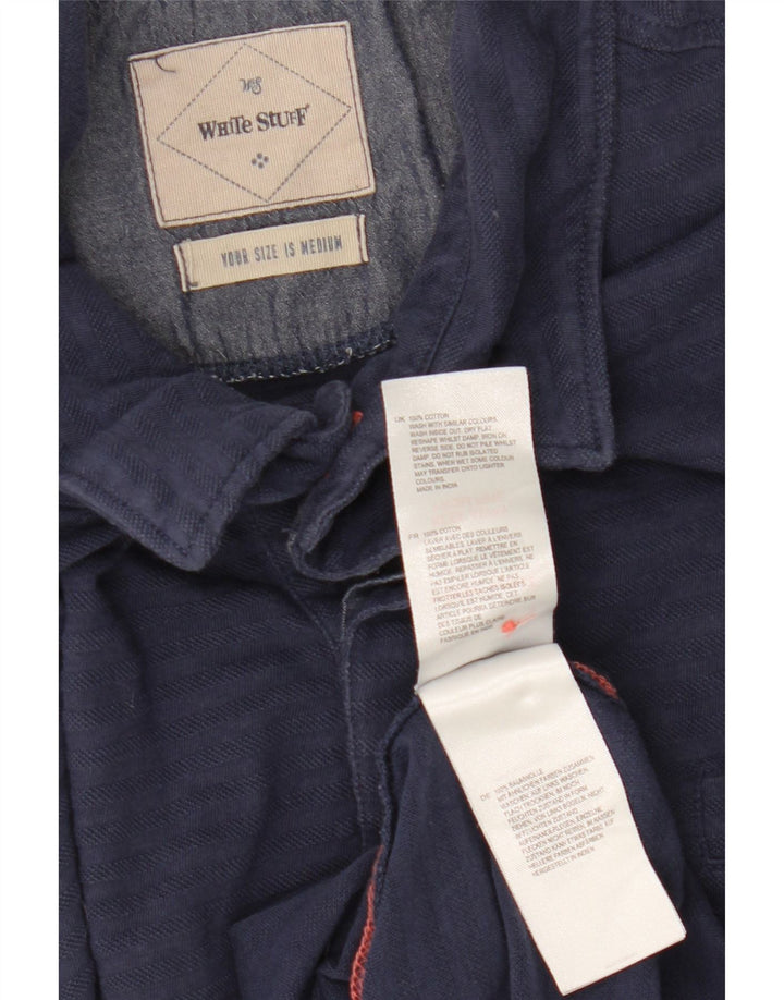 White Stuff Herren-Poloshirt aus mittelblauer Baumwolle