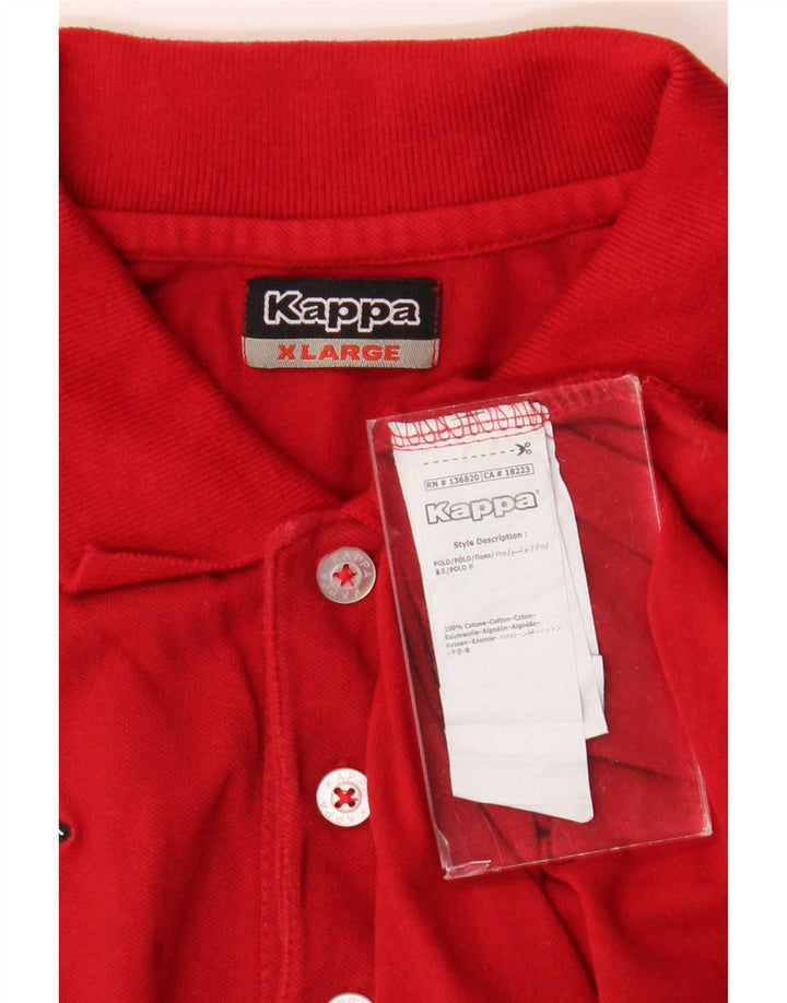 Kappa Herren Poloshirt XL Rot Baumwolle