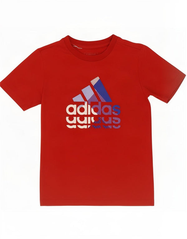 Adidas Jungen Graphic T-Shirt Top 9–10 Jahre, rote Baumwolle