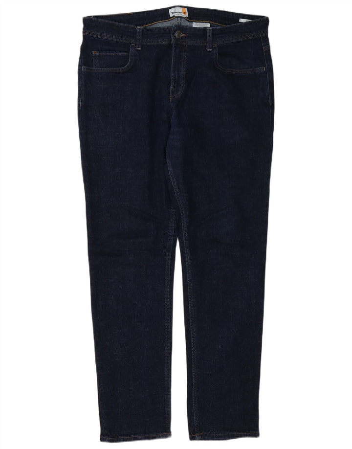 TIMBERLAND Herren Straight Jeans W36 L32 Marineblaue Baumwolle