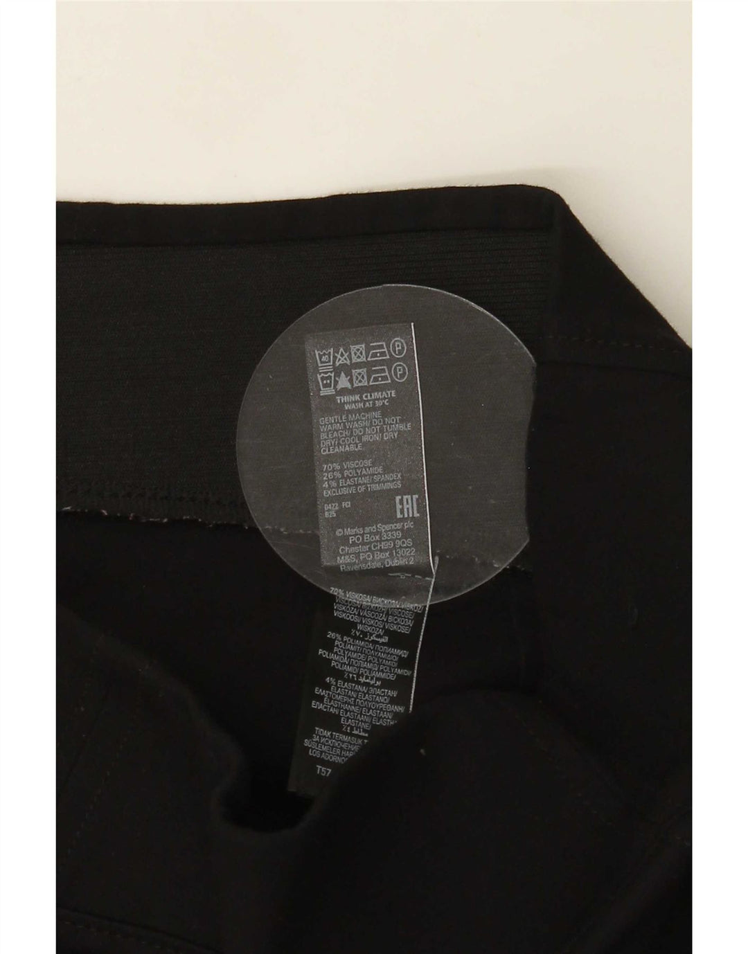 Marks & Spencer Damen Leggings UK 14 Large Schwarze Viskose