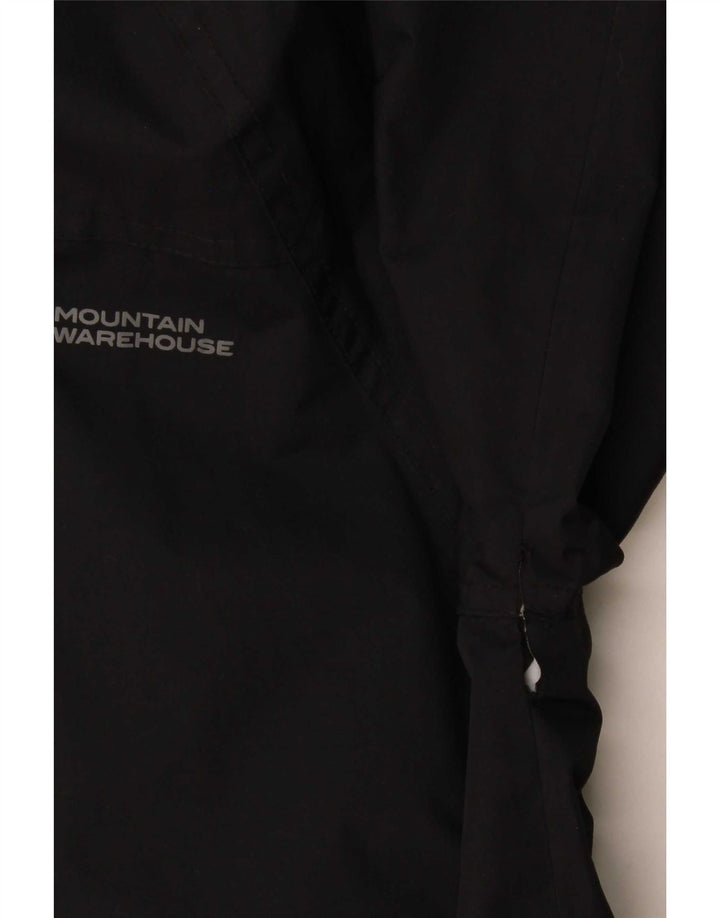 Mountain Warehouse Herren-Regenjacke mit Kapuze, UK 36, Größe S, Schwarz, Polyester