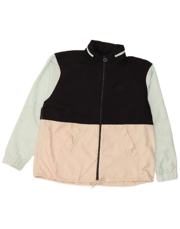 ADIDAS Damen-Trainingsanzug-Top-Jacke, UK 12, mittelgroß, mehrfarbig, Farbblock