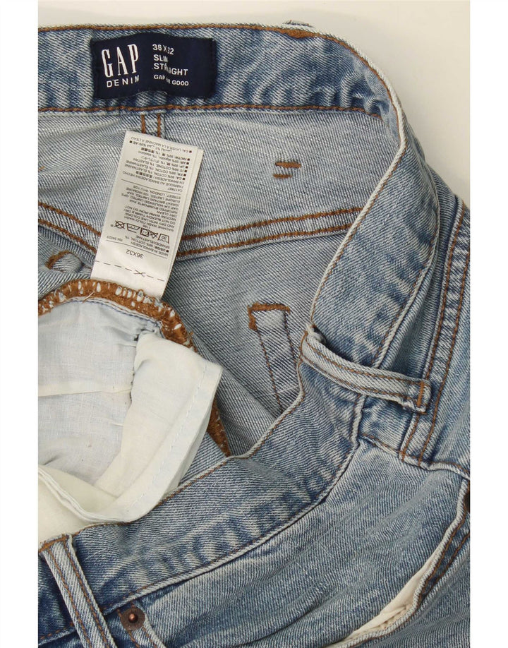 Gap Herren Slim Straight Jeans W36 L32 Blaue Baumwolle