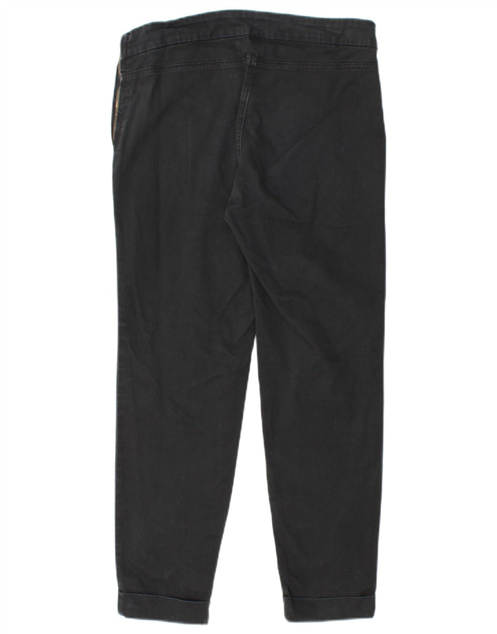 ZARA Womens Slim Cropped Trousers Medium W30 L25 Black