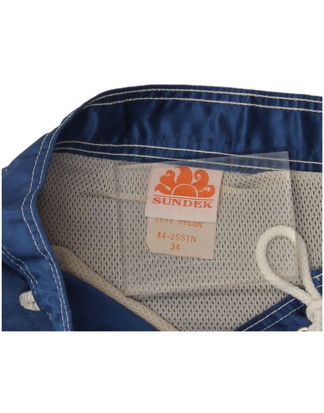 Sundek Herren-Badeshorts, groß, blau gestreift, Nylon