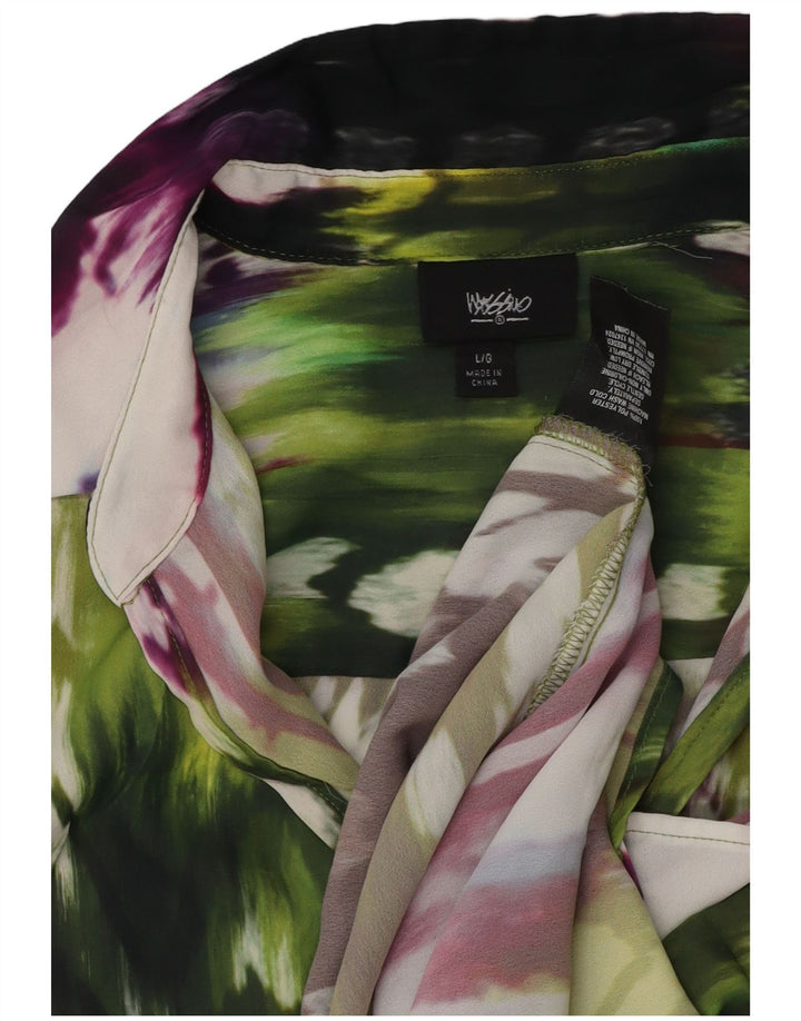 Mossimo Damen-Hemdbluse, UK 16, groß, mehrfarbig, Batik-Polyester