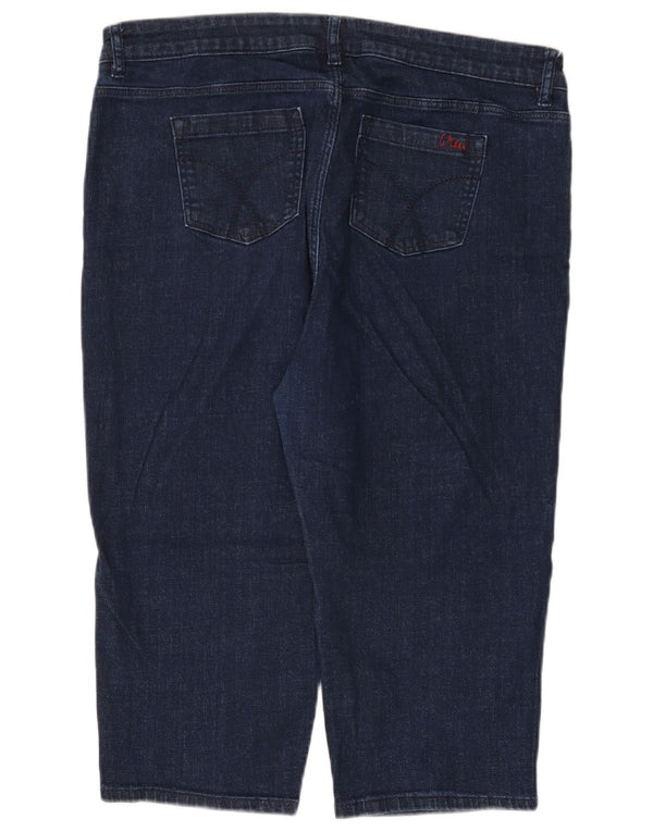 Crew Clothing Damen-Cropped-Jeans, UK 18, XL, W38, L19, Marineblau, Baumwolle
