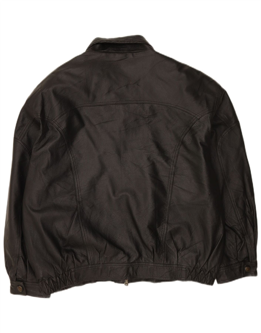 Vintage Herren Lederjacke UK 42 XL Schwarzes Leder
