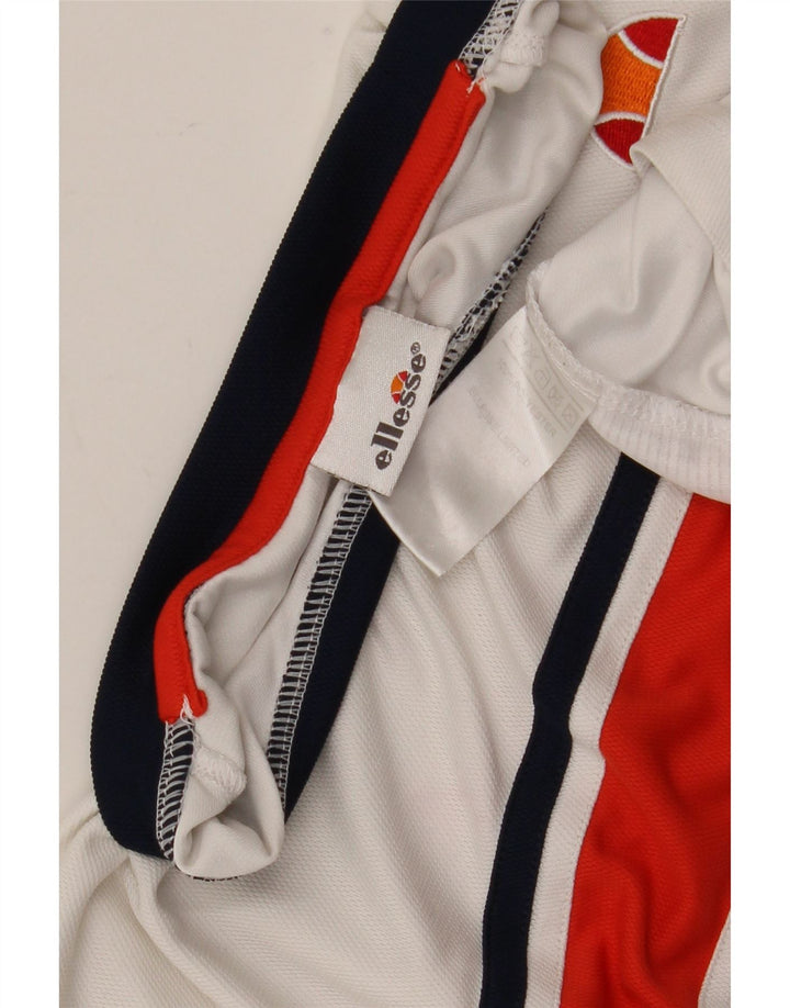 Ellesse Herren-T-Shirt-Oberteil, mittelweißes Farbblock-Polyester