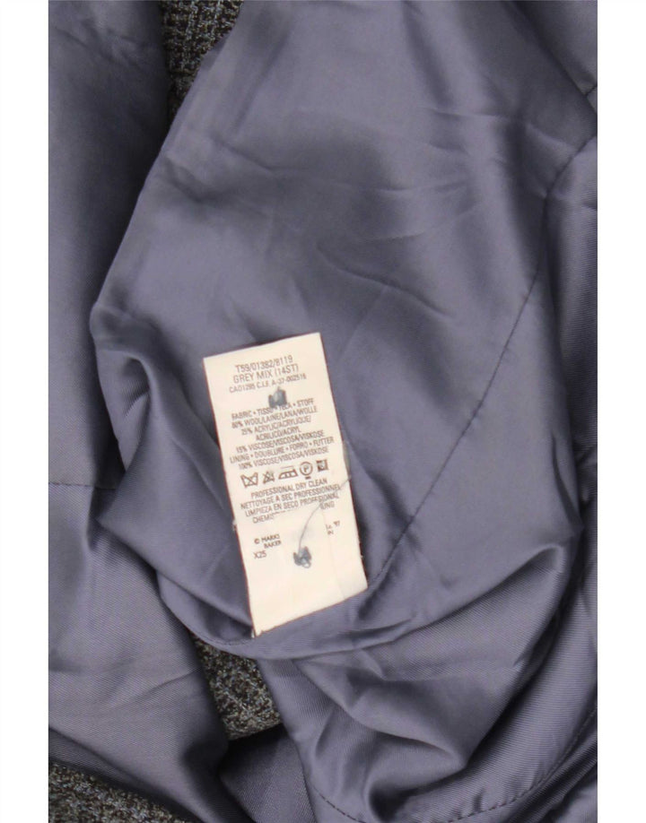 Marks & Spencer Damen-Blazer mit Standard-Passform, UK 14, Mittelgrau