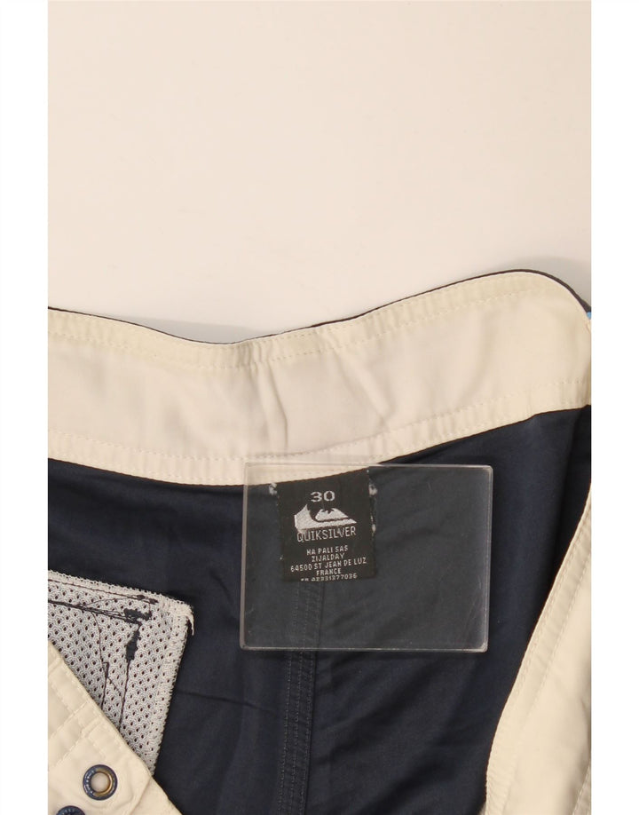 Quiksilver Herren-Badeshorts mit Grafik, mittelbeigefarbenes Farbblock-Polyester