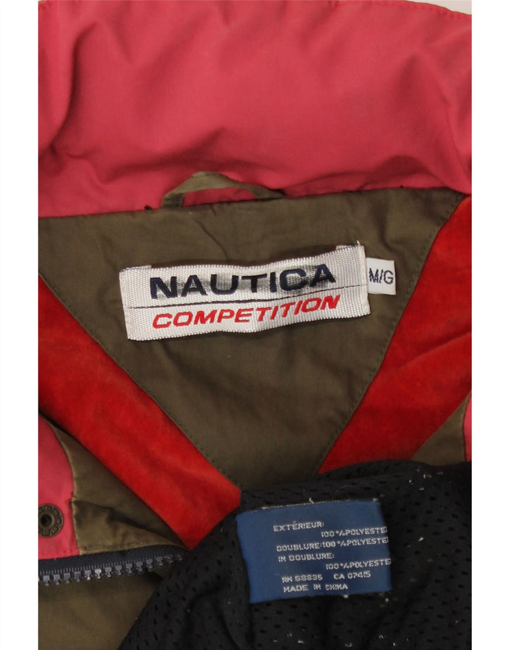 Nautica Herren-Regenjacke mit grafischer Kapuze, UK 38, mittleres Khaki, Polyester