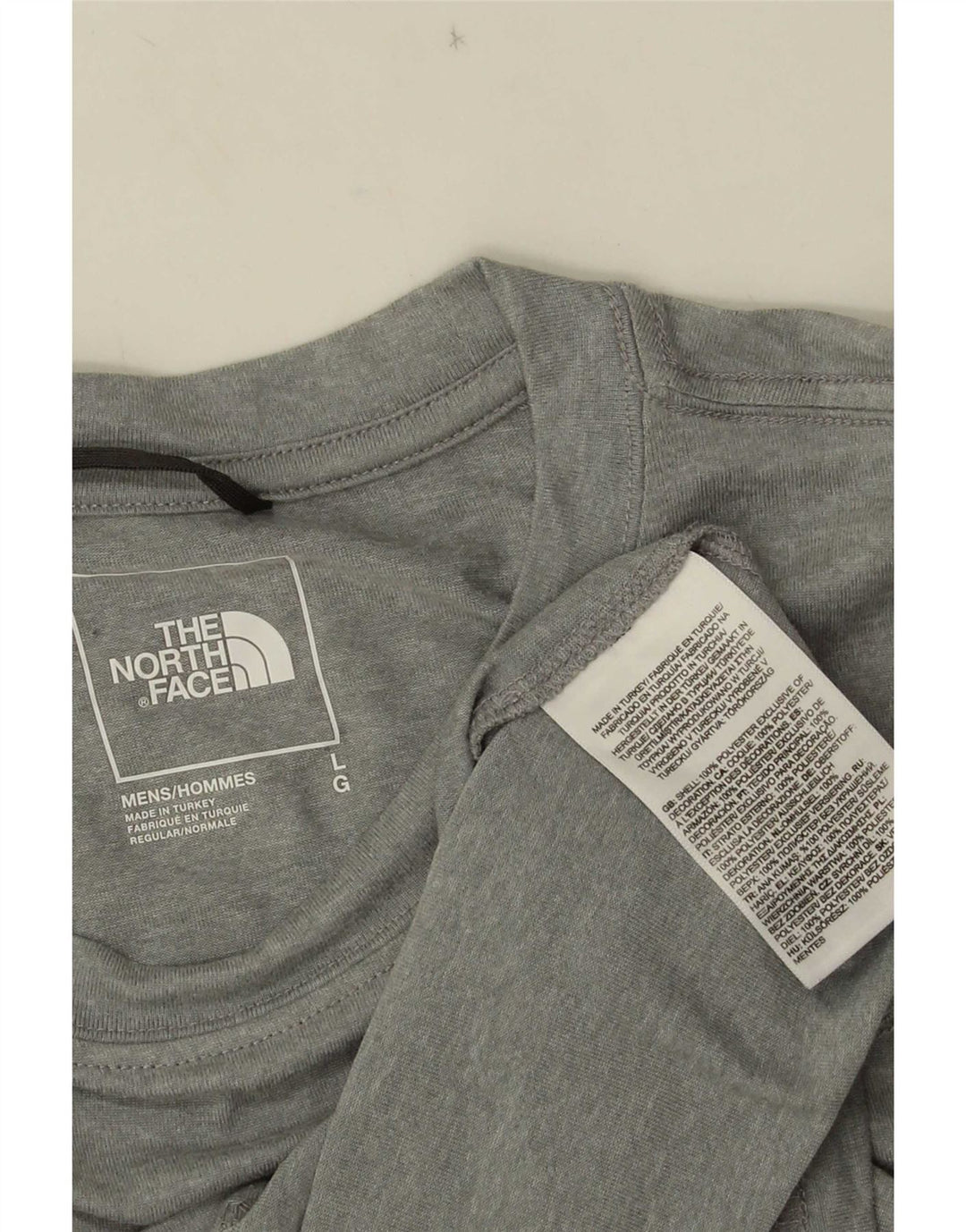 The North Face Herren T-Shirt Top Large Grau Polyester