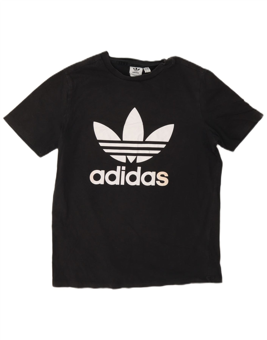 Adidas Damen Graphic T-Shirt Top UK 14 Medium Schwarz