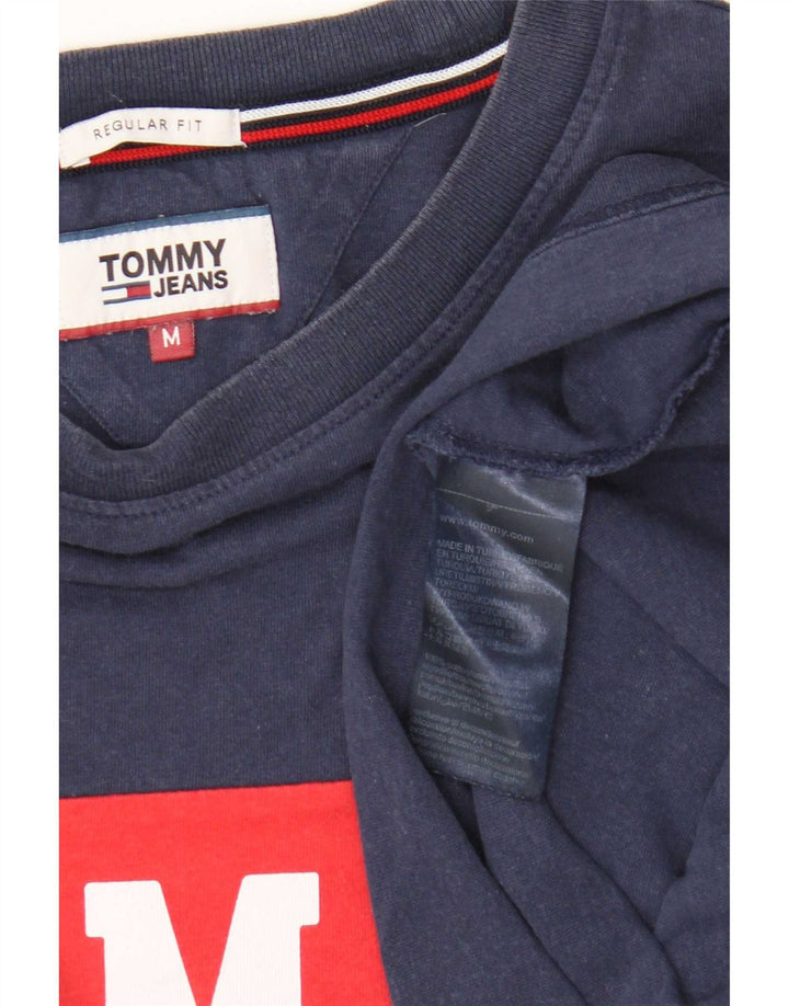 Tommy Hilfiger Herren-T-Shirt mit Grafik, mittelgroß, Marineblau, Farbblock