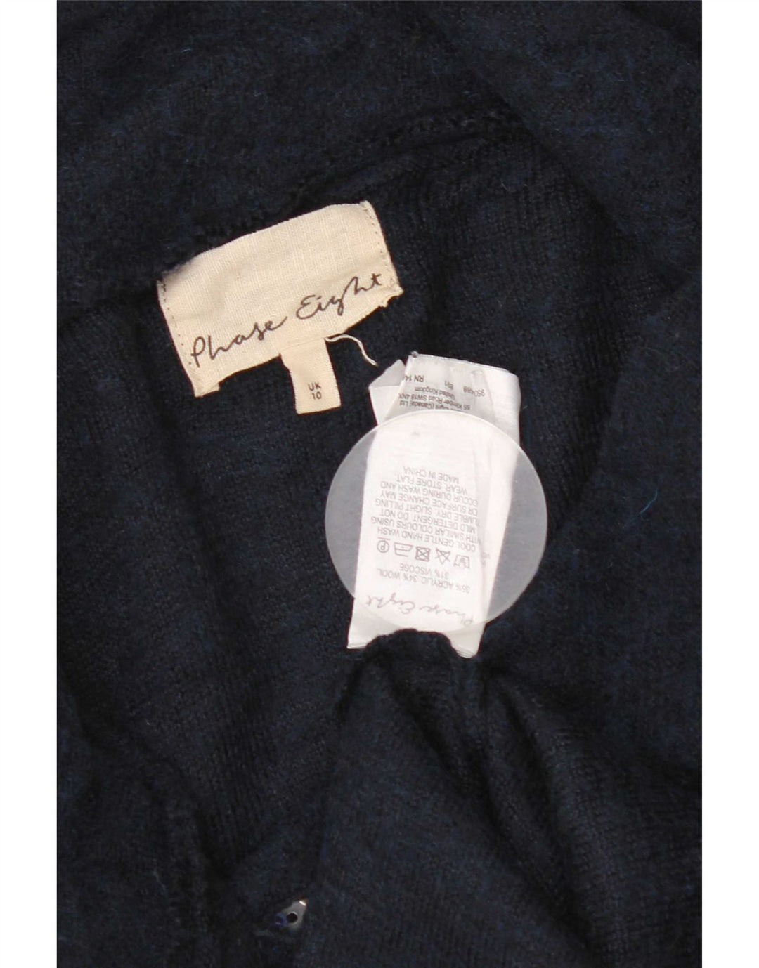 Phase Eight Damen Longline-Cardigan-Pullover UK 10 Small Marineblau
