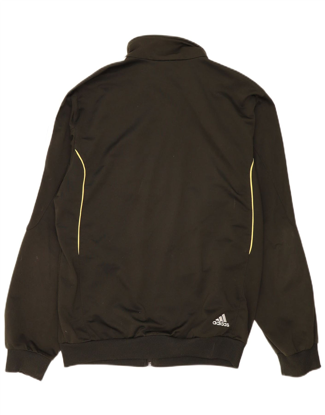 Adidas Herren-Trainingsanzug-Top-Jacke, mittelgroßes Khaki-Farbblock-Polyester