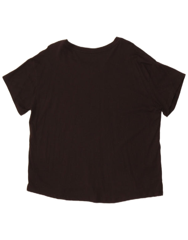 Reebok Herren Grafik T-Shirt Top 2XL Schwarz Baumwolle