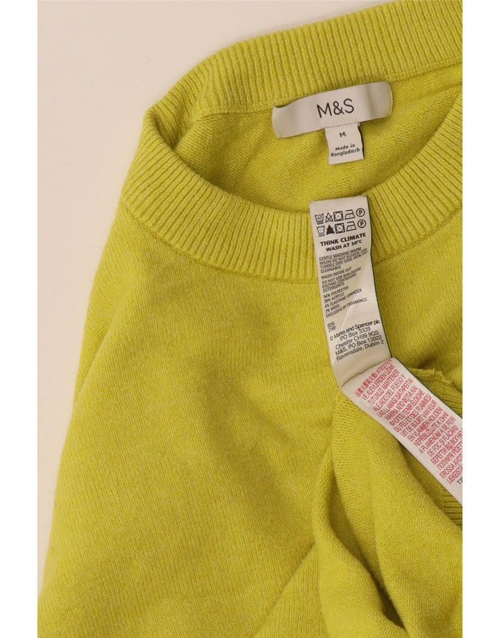 Marks & Spencer Damen-Pullover mit Rundhalsausschnitt, Gr. 14, Mittelgelb
