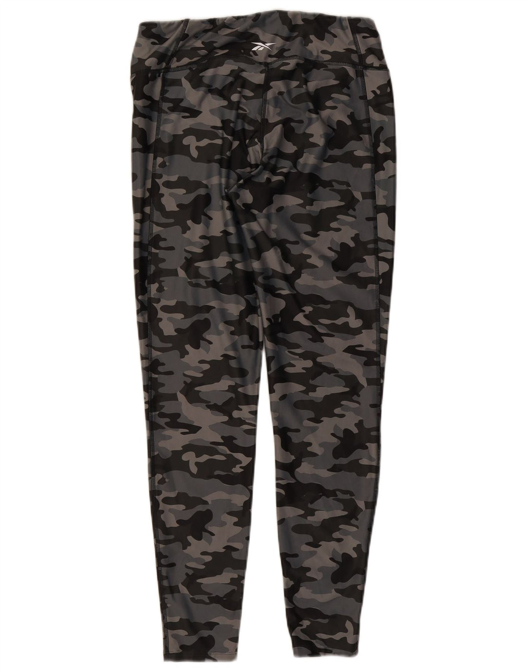 Reebok Damen Leggings UK 16/18 Large Grau Camouflage Polyester