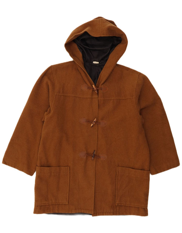 Vintage Damen Kapuzen-Dufflecoat UK 14 Large Braun