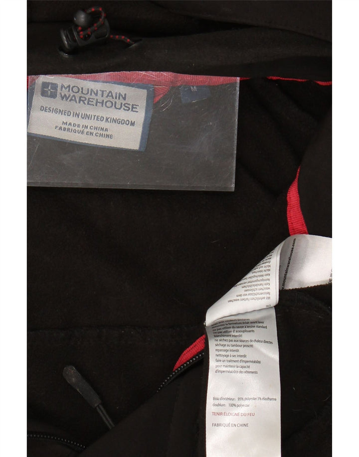 MOUNTAIN WAREHOUSE Herren-Windbreaker-Jacke UK 38 Mittelschwarzes Polyester