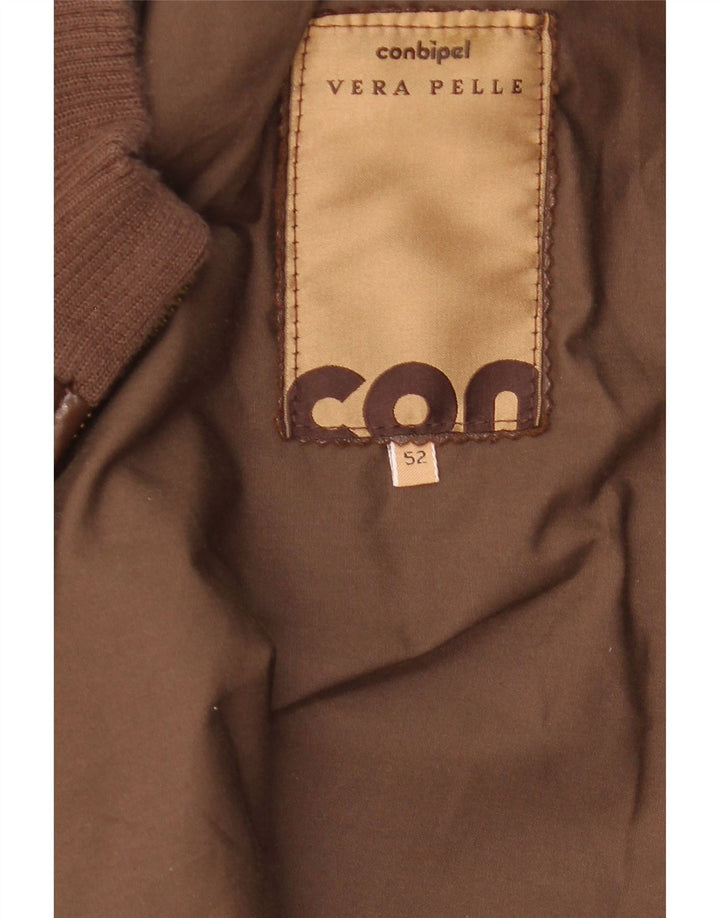 Conbipel Herren Lederjacke IT 52 Großes braunes Leder