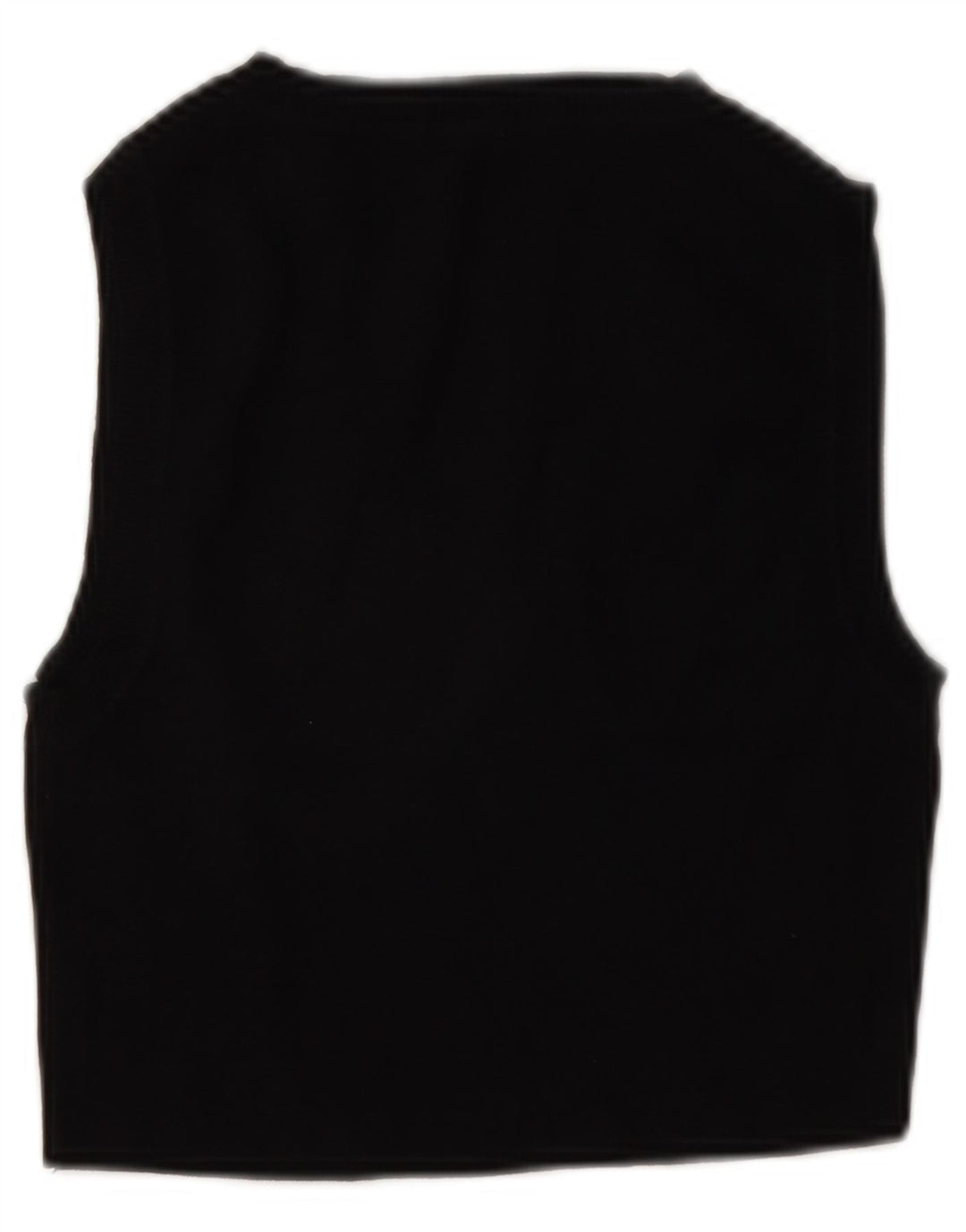 Zara Damen Crop Vest Top UK 12 Mittelschwarze Viskose