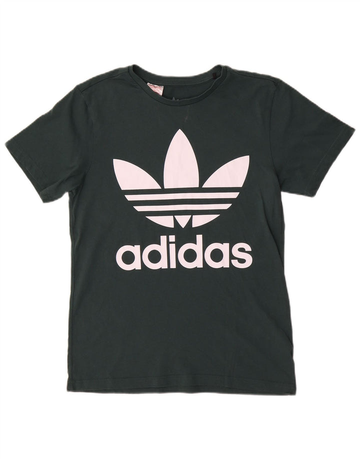 Adidas Jungen Graphic T-Shirt Top 13–14 Jahre, grüne Baumwolle