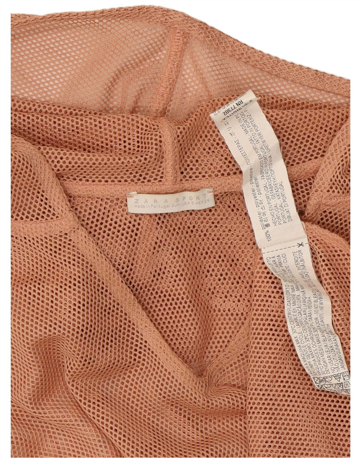 Zara Damen Übergroßer Kapuzenpullover-Trainingsanzug, Top-Jacke, UK 10, Größe S, Rosa