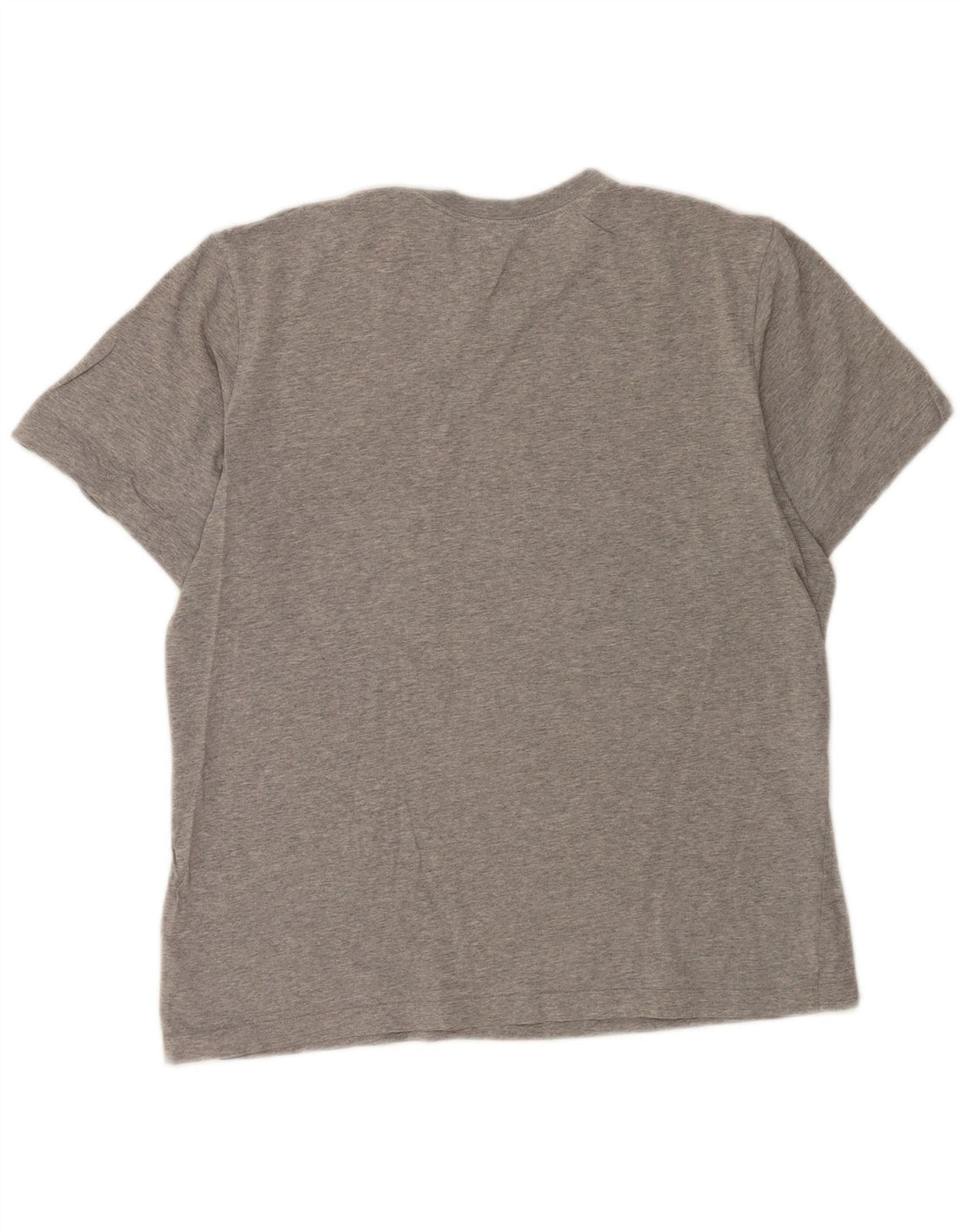 Nike Herren-T-Shirt-Oberteil aus mittelgrau gefleckter Baumwolle