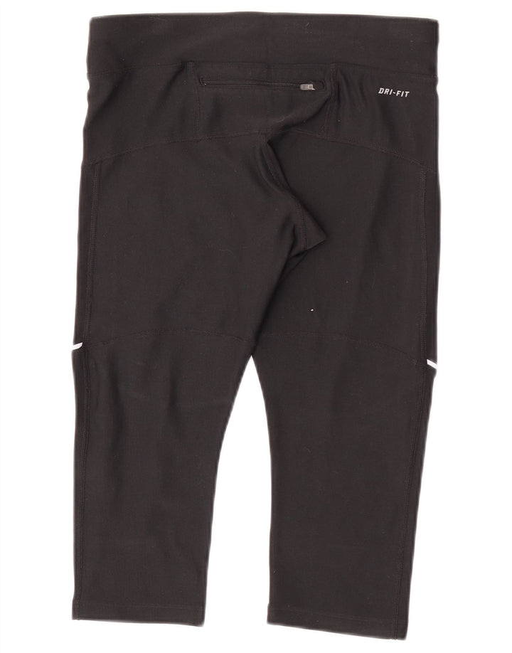 Nike Damen Capri-Leggings UK 8 Small Schwarz Polyester