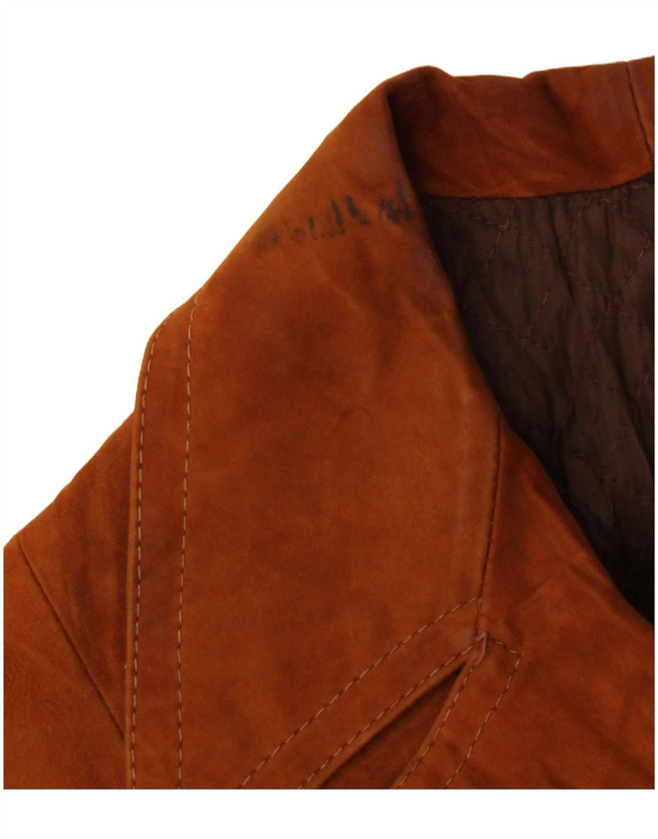 Vintage Damen Wildlederjacke UK 16 Large Braun