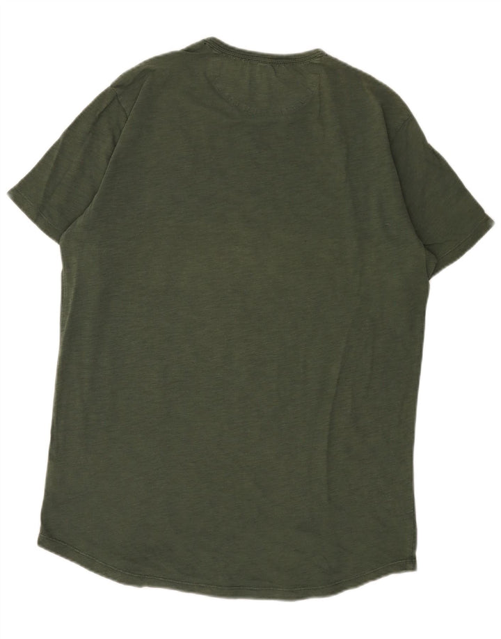 Sun68 Herren T-Shirt Top Large Khaki Baumwolle