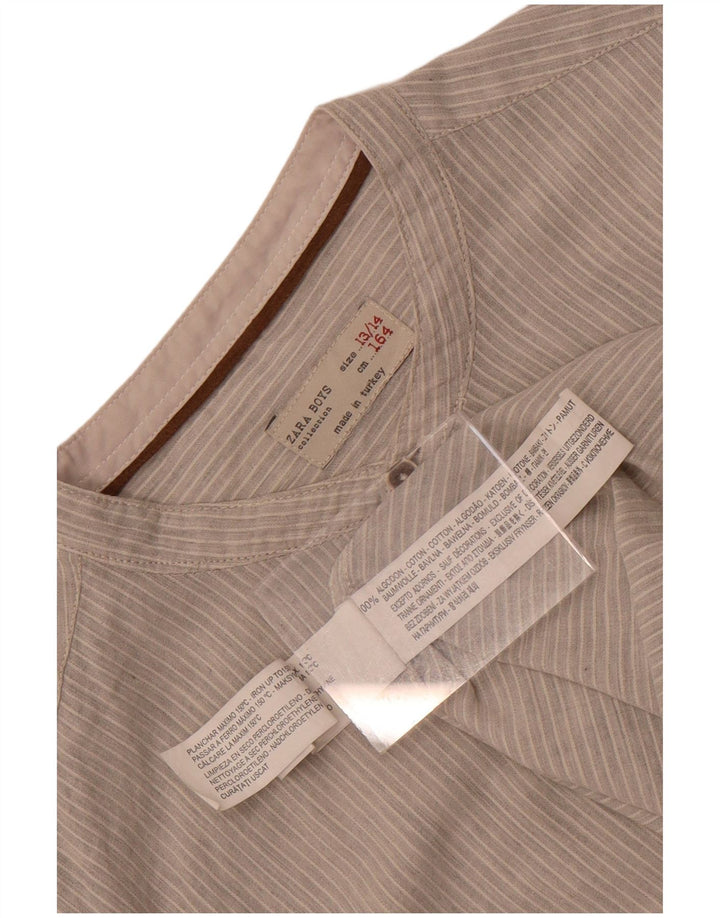 Zara-Hemd für Jungen, 13–14 Jahre, graue Nadelstreifen-Baumwolle