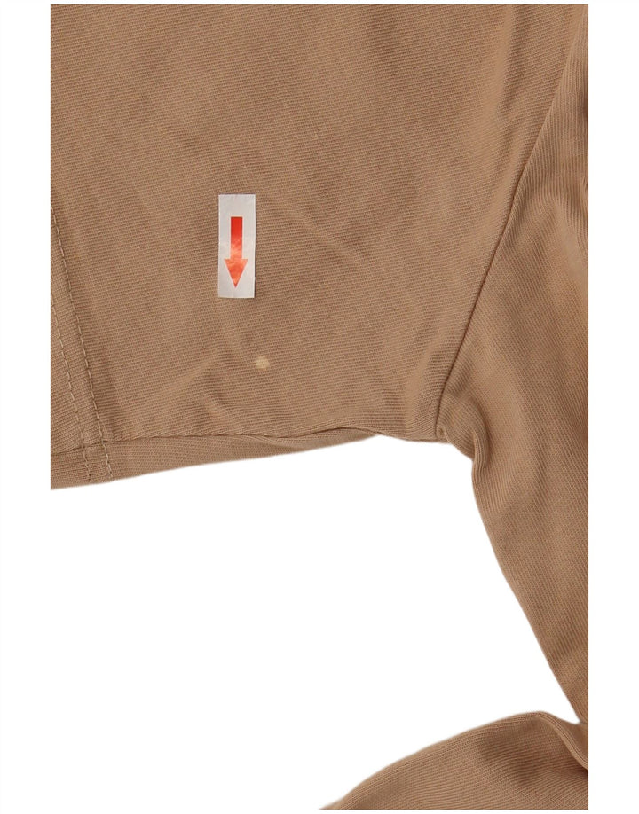 Nike Damen Crop T-Shirt Top UK 14 Mittelbeige Baumwolle